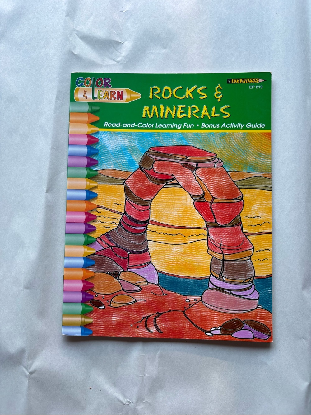 Edupress Color & Learn: Rocks & Minerals Grades 2-6 by Kathy Rogers PB 1999